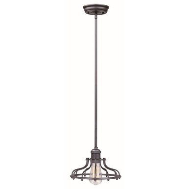 Small Hi Bay 1 Light Small Pendant 10 Inch Wide by Maxim - 25044BZ/BUI