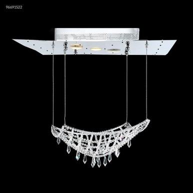 Contemporary 3 Light Medium Crystal Chandelier by James Moder - 96691S22