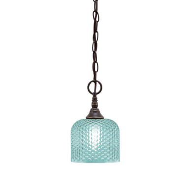 1 Light Chain Hung Mini Pendant 10 x 6 Inch by Toltec 11-BC-4612 - 11-BC-4612