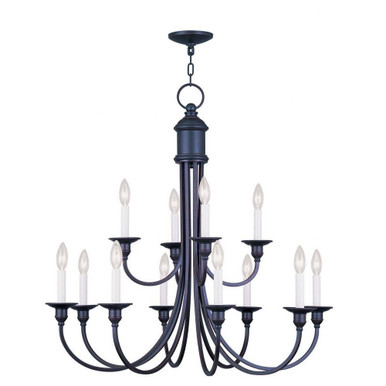 Cranford Twevle Light 2 Tier Chandelier by Livex  - 5149-01