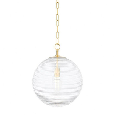 Sara 1 Light Medium Pendant by Mitzi - H815701L-AGB