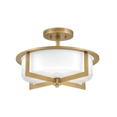 Baxley 15W 3 LED 15.25 Inch Wide Semi Flush Mount by Hinkley - 42033