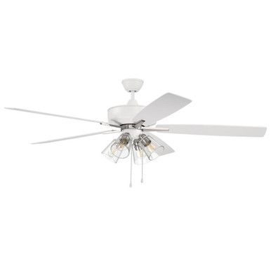 Super Pro 5 Blade Ceiling Fan with Light Kit 60 Inches Wide by Craftmade - S104