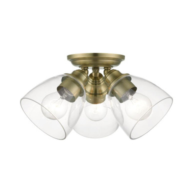 Dolphin Crescent 3 Light 14.25 Inch Wide Flush Mount by Bailey Street Home - 218-BEL-1012194