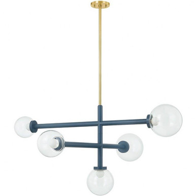 Sia 5 Light Oversized Chandelier by Mitzi - H883805-AGB/SBL