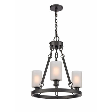 Saloon 3 Light Small Chandelier by Innovations - 820-BK-G801