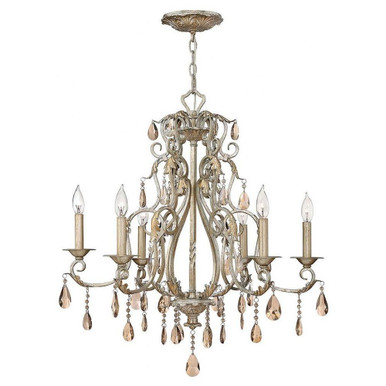 Carlton 6 Light Large Chandelier by Hinkley - 4776SL