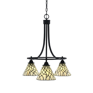 Paramount 3 Down Light Small Round Chandelier by Toltec - 3413-MB-9115