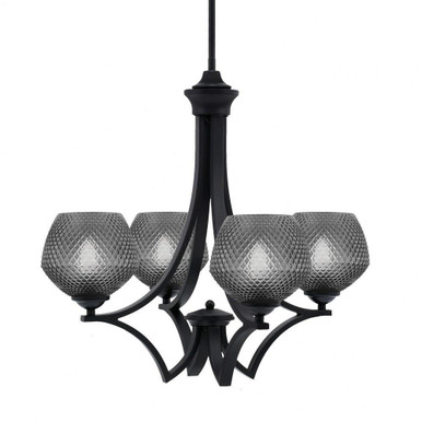 Zilo 4 Light Up Chandelier 19.75 Inch Tall and 21.75 Inch Wide by Toltec - 564-46-2