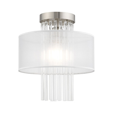 Alexis 1 Light 11 Inch Wide Flush Mount by Livex - 41144-91