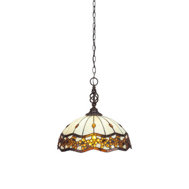 Elegante 1 Light Large Pendant 17 Inch Tall by Toltec - 82-16-17-