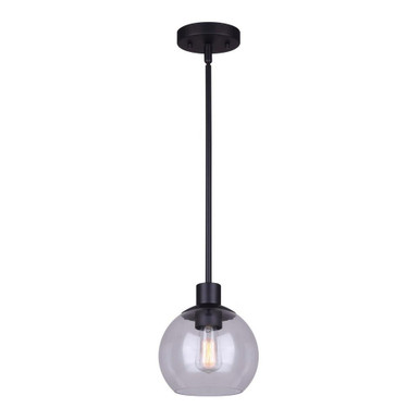 Landry One Light Small Pendant by Canarm Inc - IPL560B01BK