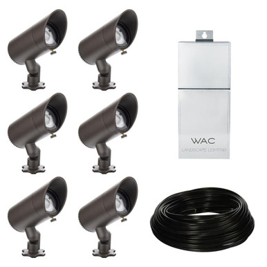 6W 6 LED Landscape Lighting Kit with Basic Accent Light by WAC - 5311