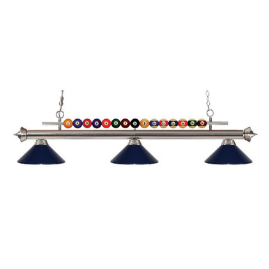 Wilton Circle 3 Light Billiard Light with Black Glass Dome Shades by BSH - 372-BEL-1867665