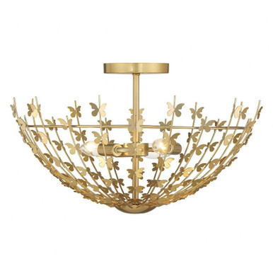 Birch 3 Light 20 Inch Wide Semi Flush Mount by Savoy House - 6-4198-3