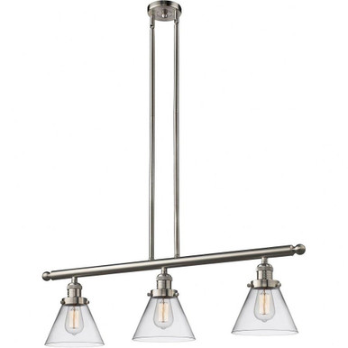Large Cone 3 Light Oversized Island Chandelier by Innovations - 213-SN-G42