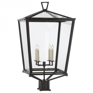 Darlana  4 Light Outdoor Post Lantern by Visual Comfort Signature - CHO 7113BZ