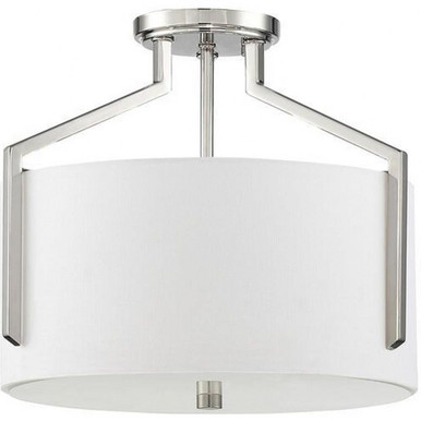 Elara 3 Light Semi Flush Mount 15 Inch Wide by Designers Fountain - 93911-PN