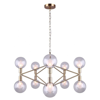 Francine 10 Light Large Chandelier by Canarm - ICH483B10GD9
