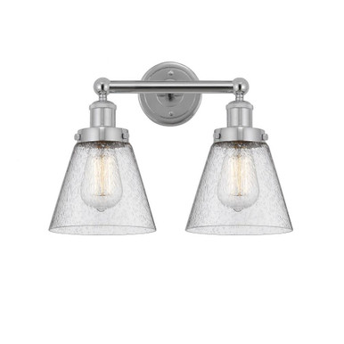 Cone 2 Light Plated Smoke Vanity Light by Innovations - 616-2W-G6