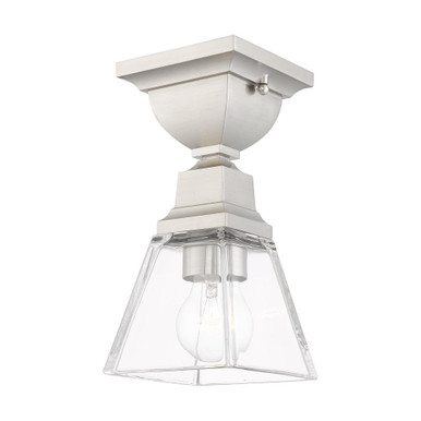 Mission 1 Light 5 Inch Wide Flush Mount by Livex - 45562