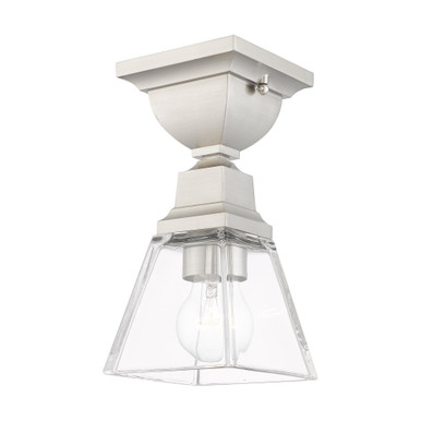 Mission 1 Light 4.88 Inch Wide Flush Mount by Livex - 45562