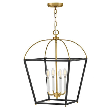 Tate 20W 4 LED Large Pendant 25 Inch Tall and 16 Inch Wide by Lark - 84274BK-LCB