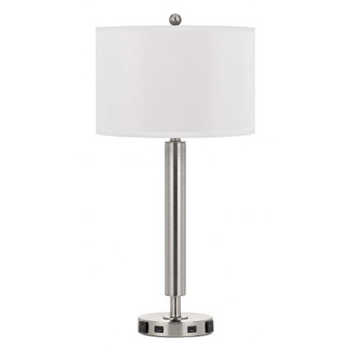 1 Light Night Stand Lamp With 2 USB And 2 Power Outlet 30 x 15 Inch by Cal - LA-2004NS-5R-BS