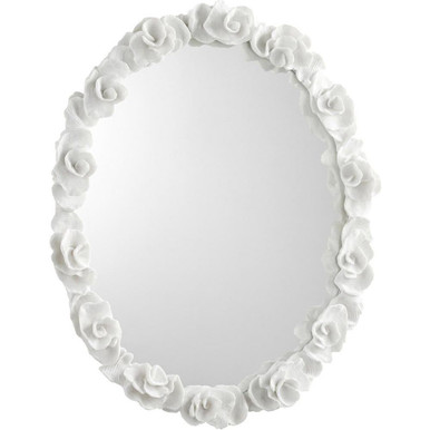 Gardenia Mirror 3.25 Inch Tall and 28.5 Inch Wide by Cyan - 10498