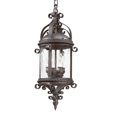 Pamplona 4 Light Small Outdoor Pendant by Troy - F9124-SFB