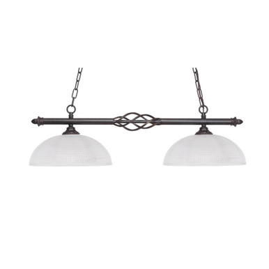 Elegante 2 Light Island 9.25 Inch Tall and 32.75 Inch Length by Toltec - 862-DG-540