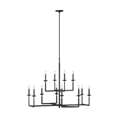 Ansley 12 Light Oversized Chandelier by Generation Lighting - F3290/12AI
