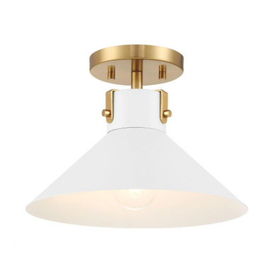 1 Light 11.5 Inch Wide Semi Flush Mount by Meridian - M60078