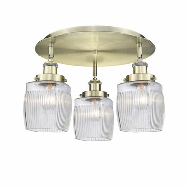 Colton 3 Light 17.25 Inch Wide Flush Mount by Innovations - 916-3C-G302