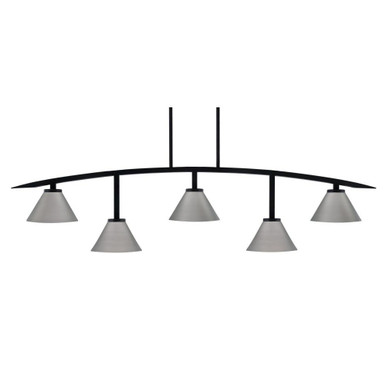 Kurve 5 Light Bar Island Pendant 12.25 Inch Tall by Toltec - 3745-MB-421-CH