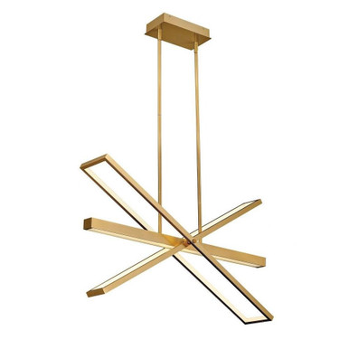 Tangent 1 Light Oversized Linear Chandelier by Fredrick Ramond - FR34806