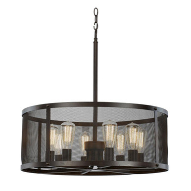 8 Light 24.75 Inch Wide Semi Flush Mount by Trans Globe - 10228 BN