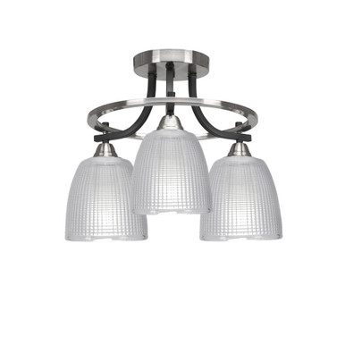 Paramount 3 Light 12 Inch Tall Semi Flush Mount by Toltec - P3_3417_SF12