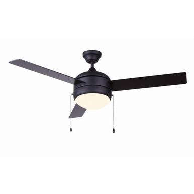 Calibre III 3 Blade Ceiling Fan with Light Kit 48 Inch W by Canarm Inc - CF48CA33BK