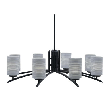 Kurve 8 Light Large Chandelier by Toltec 3708-MB-4062 - 3708-MB-4062