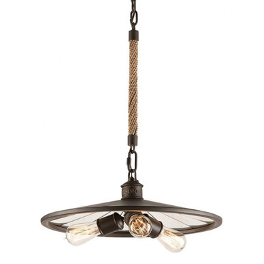 Brooklyn 3 Light Large Pendant by Troy - F3145-HBZ