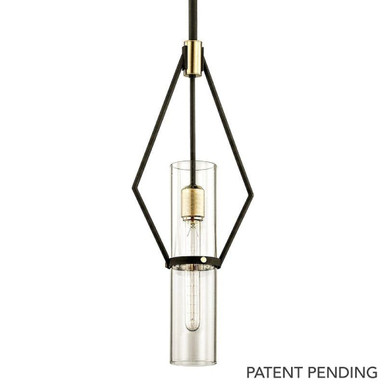 Raef 1 Light Small Pendant 24.25 Inch Tall by Troy - F6314-TBZ/BBA