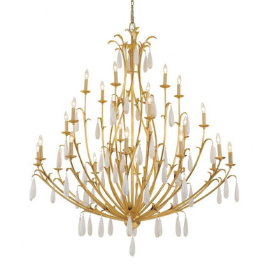 Prosecco 24 Light Oversized Candle Style Chandelier by Corbett - 293-724-GL