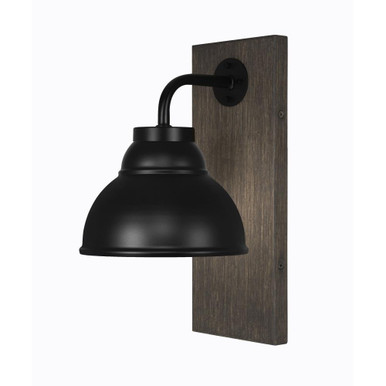 Oxbridge 1 Light Down Metal Shade Wall Sconce 7 Inch Wide by Toltec - OX1_1771_WSMB7_MS