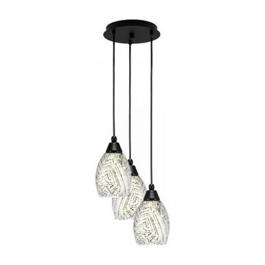 Array 3 Light Small Pendant 10 Inch Tall by Toltec - 1816-MB-10