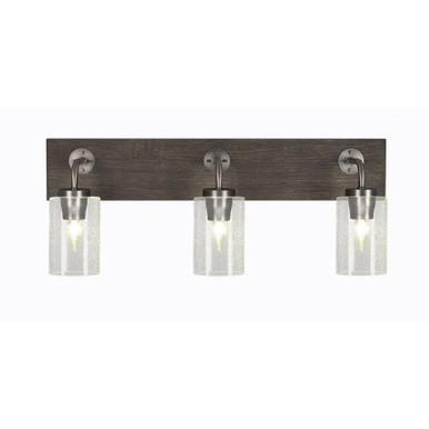 Oxbridge 3 Light Steel Vanity Light 26 Inch Length by Toltec - 1773-GPDW-300