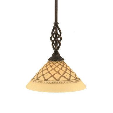 Elegante 1 Light Small Stem Pendant 11.25 Inch Tall by Toltec - 80-10-1125-