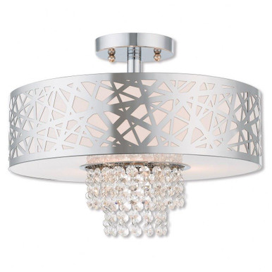 Allendale 2 Light 12.88 Inch Wide Semi Flush Mount by Livex - 40662P
