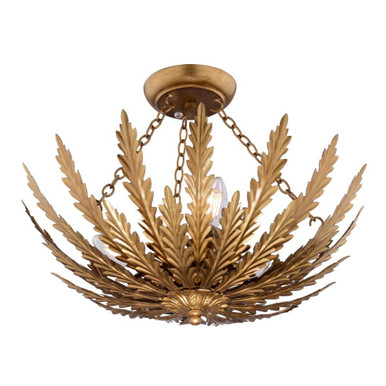 Ozette 3 Light Semi Flush Mount 14 Inch Tall and 18 Inch Wide by Vaxcel - C0319