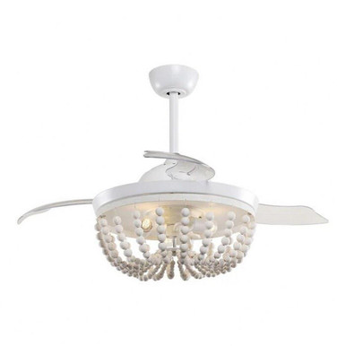 Duskview Drive 3 Blade Wooden Beads Ceiling Fan with Light Kit by BSH - 2615-BEL-5329383
